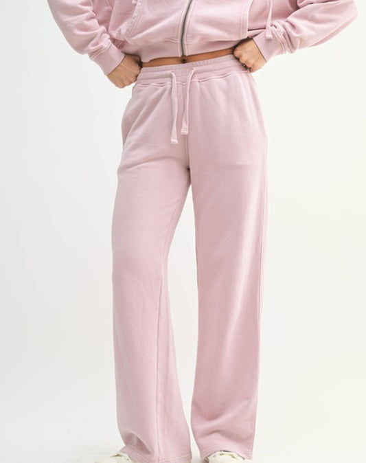 Mineral Wash Wide Leg Pant