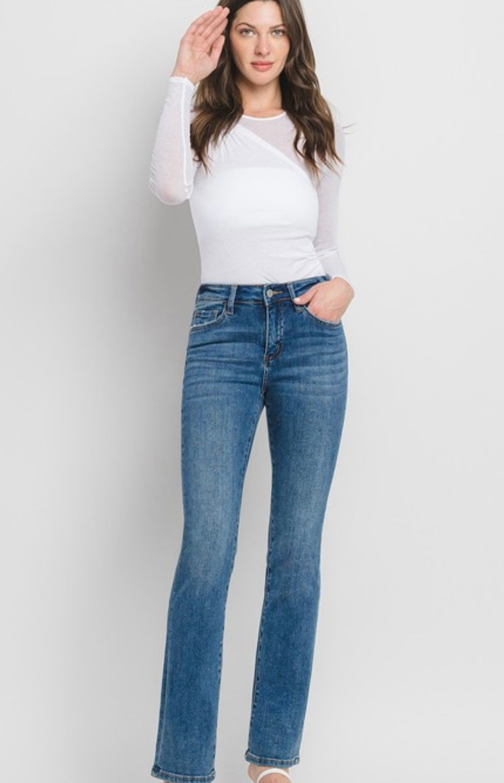 High Rise Slim Bootcut Jean