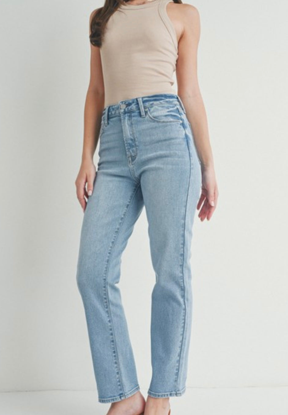 High Rise Straight Leg Jean