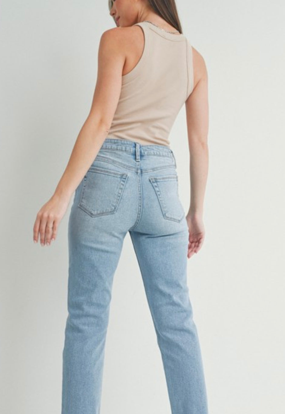 High Rise Straight Leg Jean