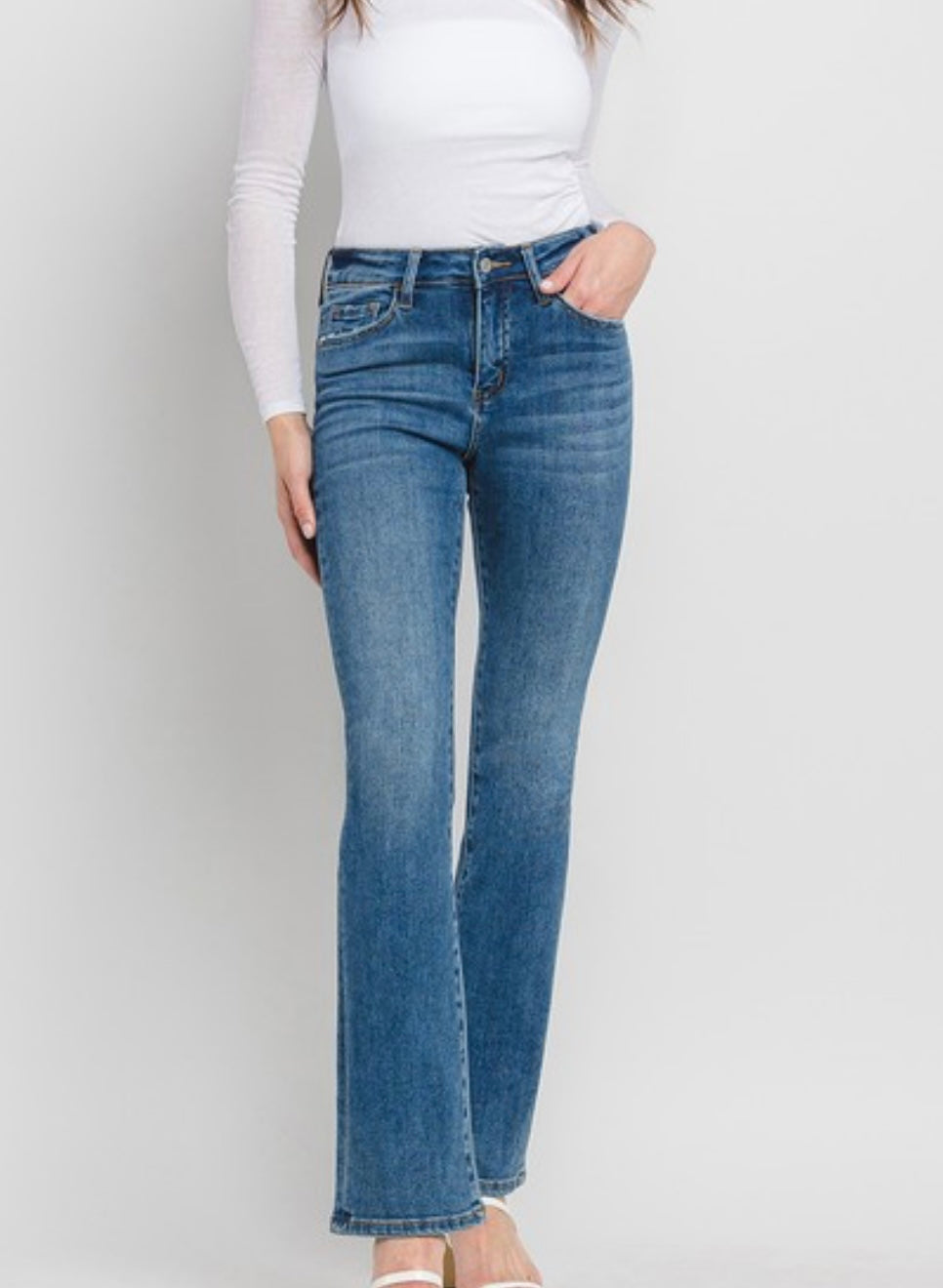 High Rise Slim Bootcut Jean