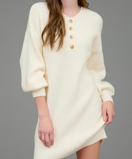 Cream Sweater Dress