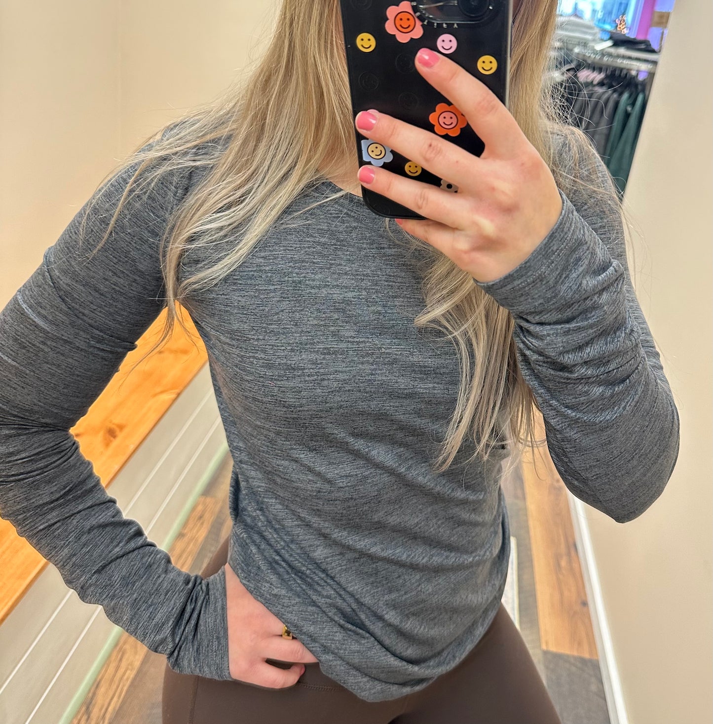 Heather Grey Active Top