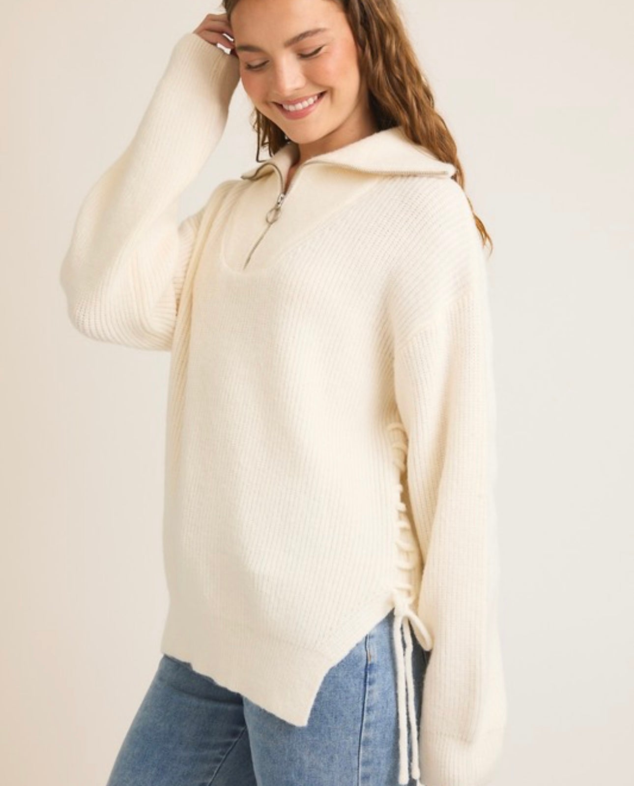 Side Lace Up Pullover