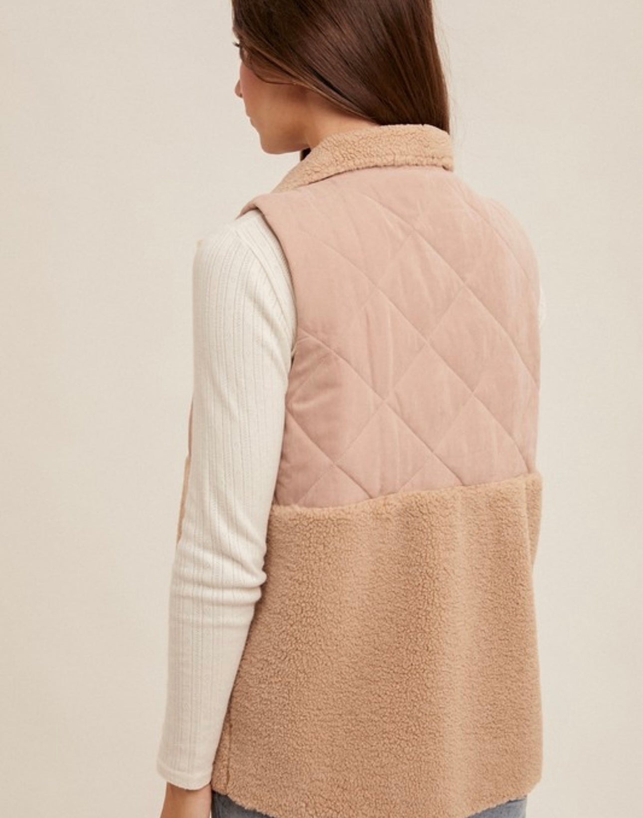 Quilted & Sherpa Vest