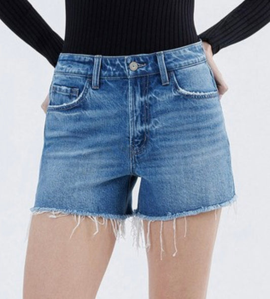 Medium Wash High Rise Short