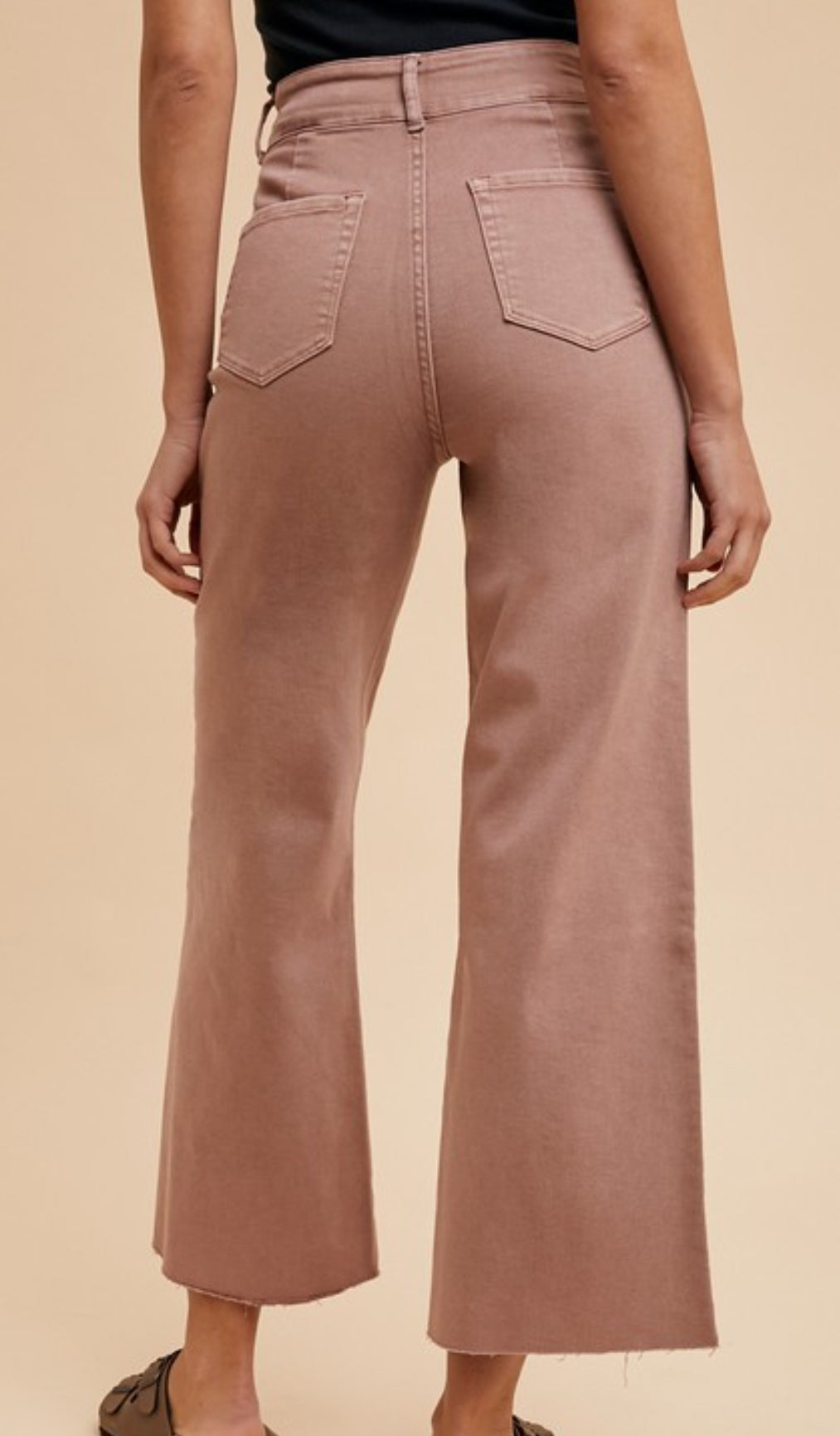 Washed Rose Wide Leg Pant