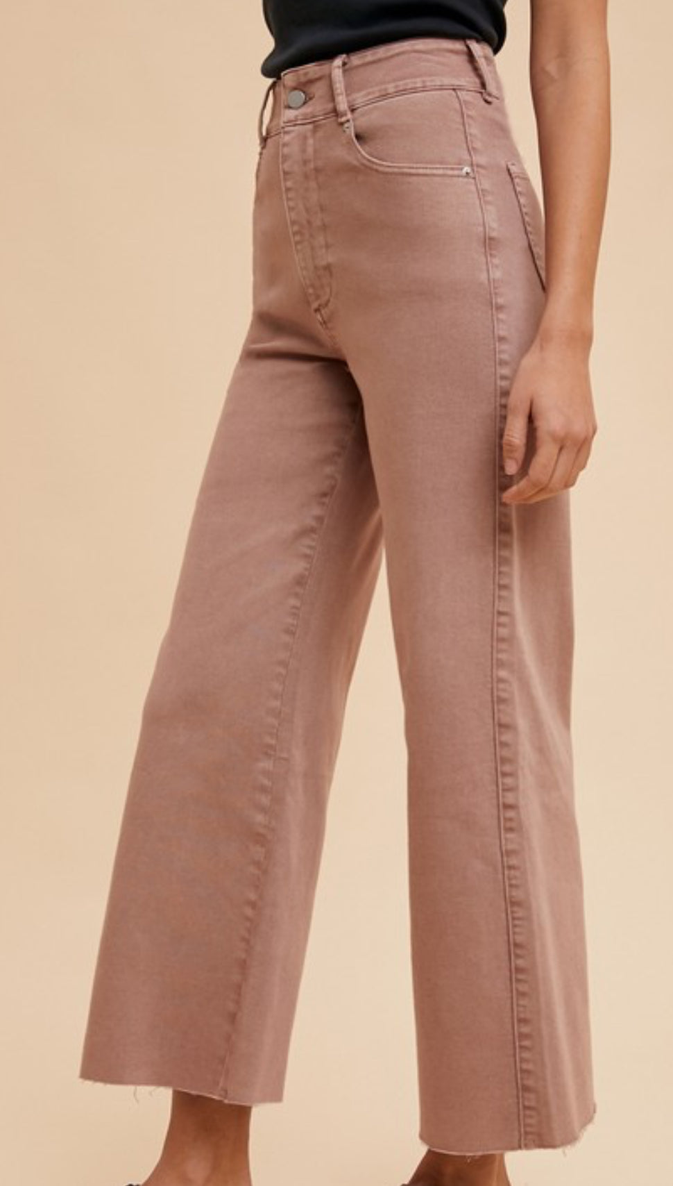 Washed Rose Wide Leg Pant